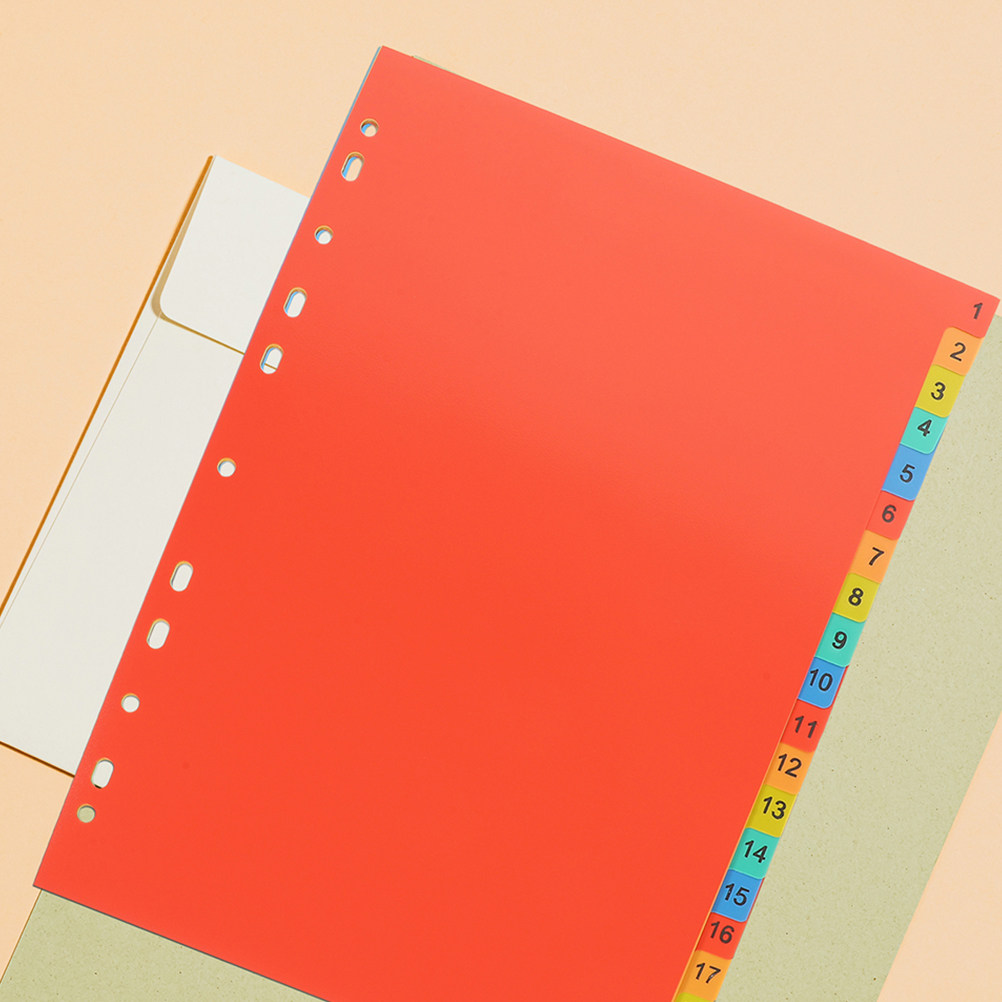 2Sets Plastic Index Dividers L - Tab Divider A4 recension och pris
