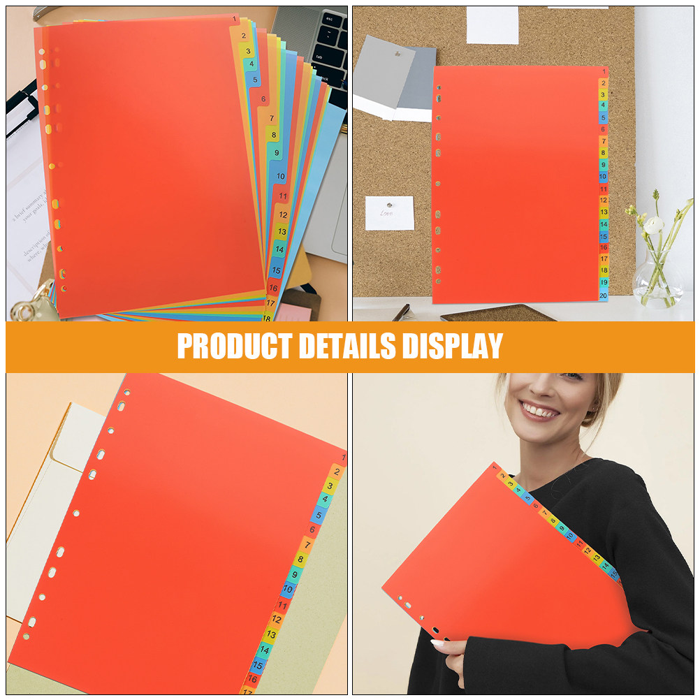 2Sets Plastic Index Dividers L - Tab Divider A4 recension och pris